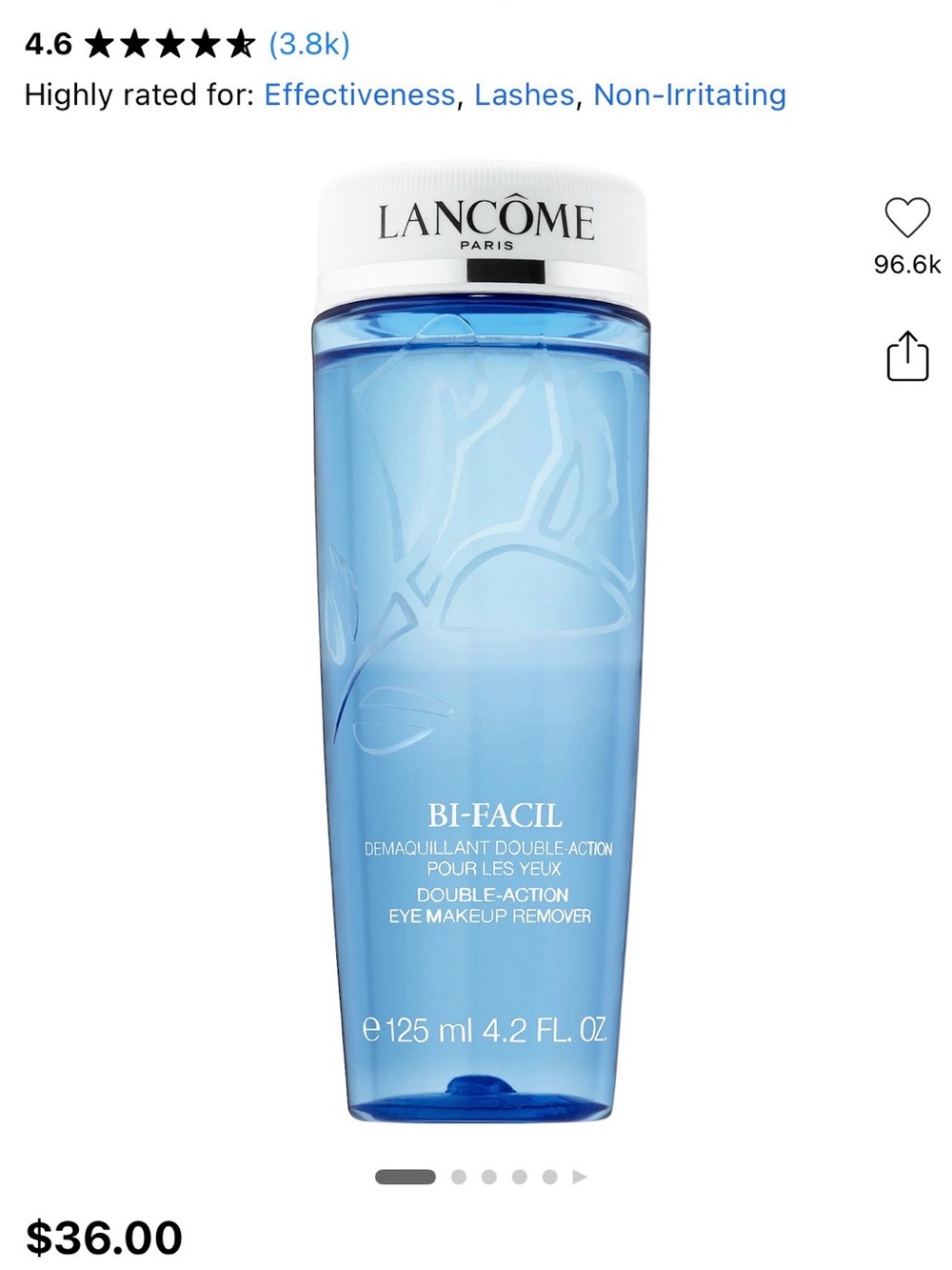Lancôme Bi-Facil Double Action Eye
Makeup Remover